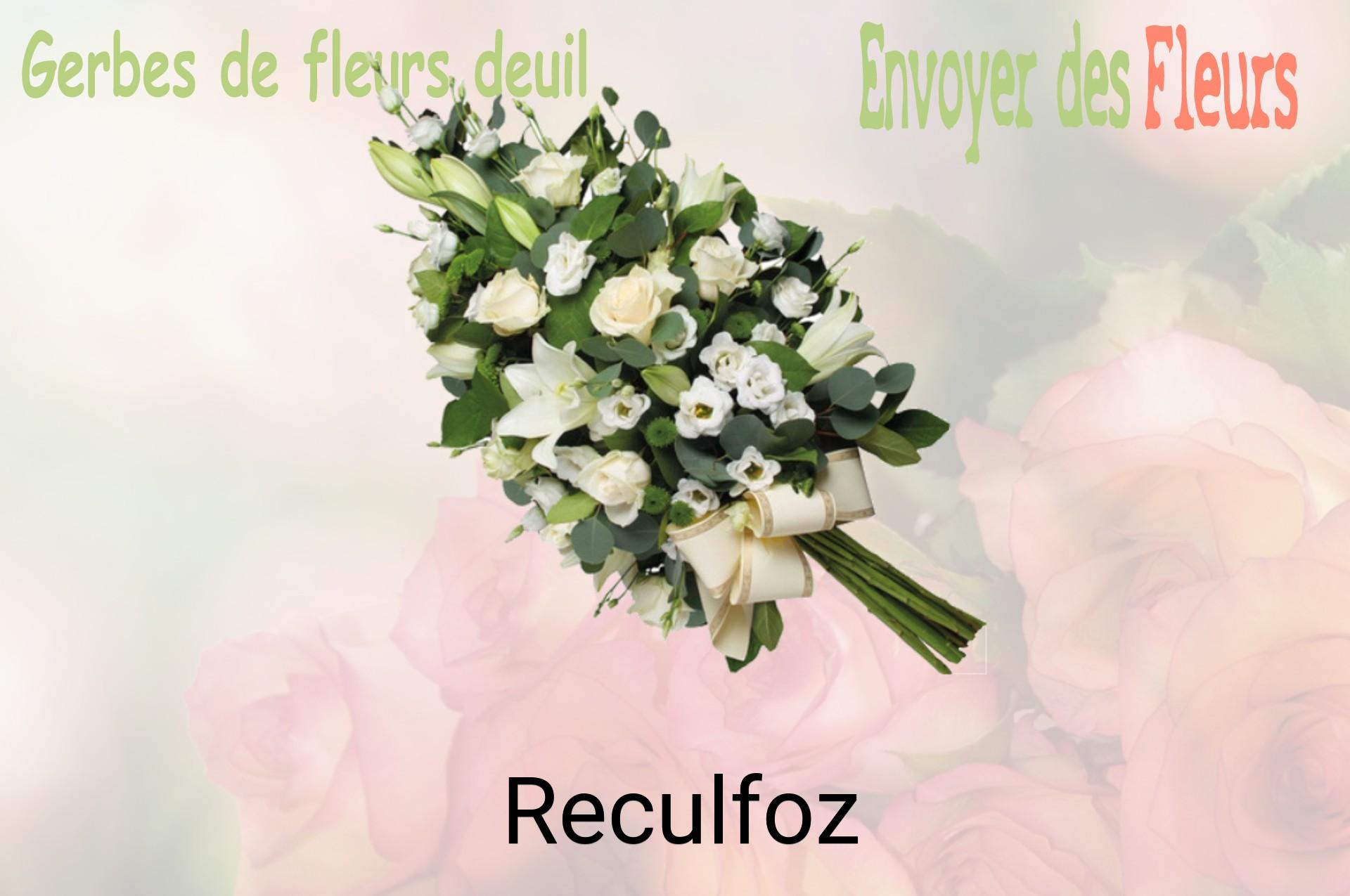 Gerbe de fleurs de deuil livrée à Reculfoz